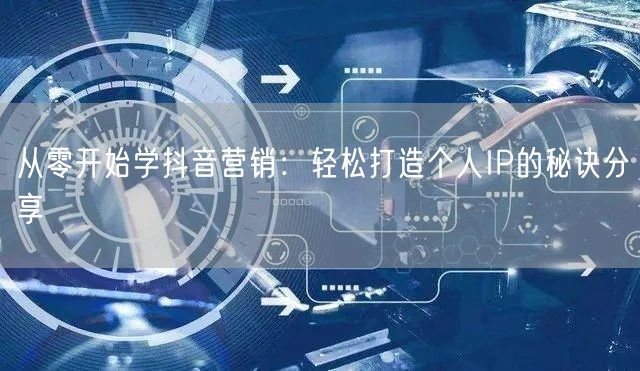 从零开始学抖音营销：轻松打造个人IP的秘诀分享