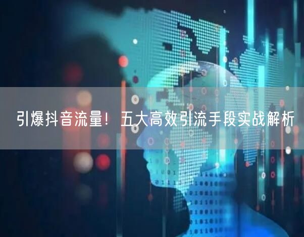 引爆抖音流量！五大高效引流手段实战解析