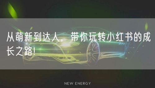 从萌新到达人，带你玩转小红书的成长之路!